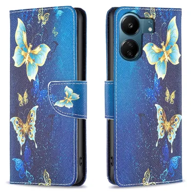 Obrázek produktu pro Pro Xiaomi Redmi 13C Umělá kůže Kniha Mobilní telefon Pouzdro Motiv 2 Obal Pouzdra Ochrana