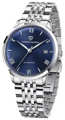 Immagine prodotto di Orologio da uomo Pagani Design Outcept, movimento meccanico, acciaio inossidabile, colore argento-blu