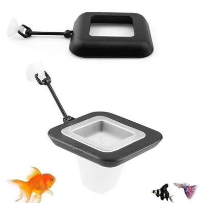 Produktbild von 2 Stück Aquarium Fütterungsring Quadratisch Schwimmend mit Saugnapf