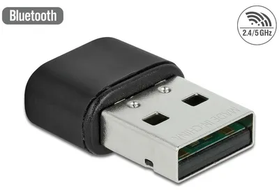 Obrázok produktu pre DeLOCK 61000, Káblový a bezdrôtový, USB, WLAN, 433 Mbit/s, Čierna
