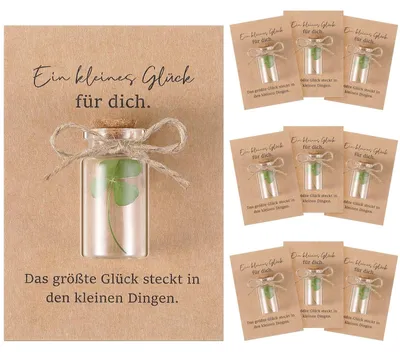 Obrázek produktu pro 20 sadů šťastného jetelíku v skleněných nádobách