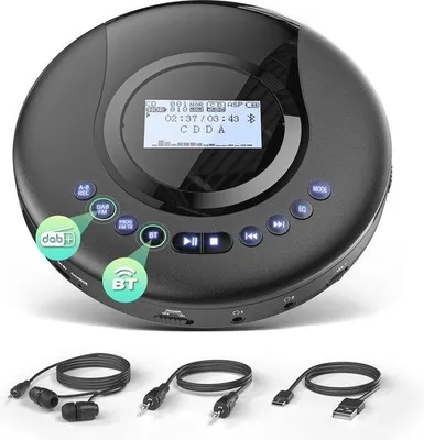 Obrázek produktu pro Přenosný CD přehrávač DAB+/FM s Bluetooth do auta na cesty