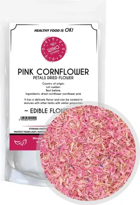 Produktbild von Getrocknete Kornblumenblütenblätter, rosa Kornblume, 1 kg, essbare Blumen