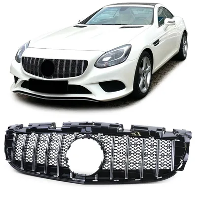Produktbild von Sport Kühlergrill Schwarz Glanz Chrom für Mercedes SLC R172 Facelift 16-21