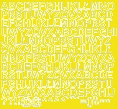 Produktbild von Selbstklebende Buchstabenaufkleber, 1,5 cm, gelb, matt