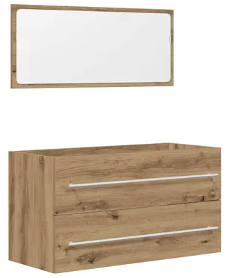 Image de vidaXL Ensemble de meubles de salle de bain 2 pièces chêne artisan bois composite