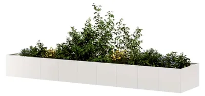 Produktbild von Pflanzkübel aus Edelstahl für Garten und Terrasse 360x80x40 cm