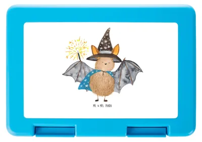 Produktbild von Mr. & Mrs. Panda Bento Box Fledermaus Zauberer - Weiß - Geschenk, Bentobox, Frauen, Magier, Vesperbox, Reinsteigern, Vorratsbehälter, Snackbox, Lustige Sprüche, Lunchbox