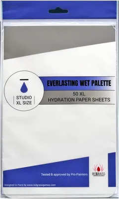 Productafbeelding van 50 hydraterende papieren vellen voor Everlassting Wet Palette - Studio XL - Hydratiepapier voor miniatuurschilderingen