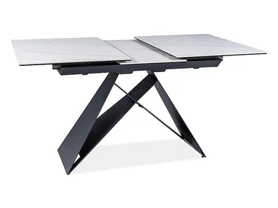Immagine prodotto di Tavolo da pranzo allungabile VIDOR 2 - 120x80, marmo bianco/nero