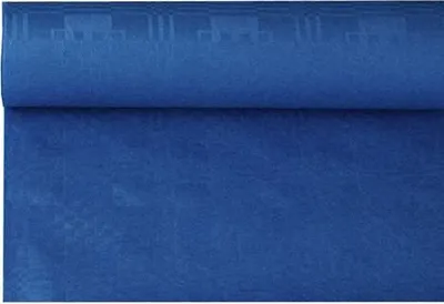 Produktbild von Papiertischtuch mit Damastprägung 6 m x 1,2 m dunkelblau