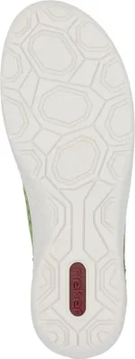 Produktbild von Rieker Damen Schnürschuh florales Lochmuster und weiche Lederdecksohle 52518, Größe:42 EU, Farbe:Grün