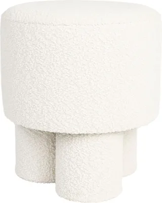 Produktbild von Housecraft Living Marcos Pouf/ Sitzhocker Bouclé Weiß