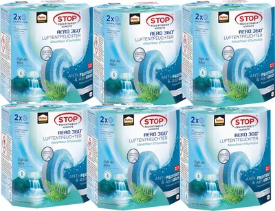 Produktbild von Pattex Luftentfeuchter Aero 360° Nachfülltabs Frischer Wasserfall, Faltschachtel, 6x 2 Stück