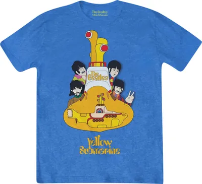 Produktbild von The Beatles - "Yellow Submarine Sub Sub" T-Shirt für Herren/Damen Uni RO1804 (XXL) (Mittelirisblau)
