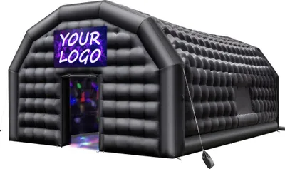Image de Tente de réception gonflable Nightclub - Tente cube 9x6x4m - Tente événementielle avec soufflerie 1100W - Grande tente pour fêtes et événements