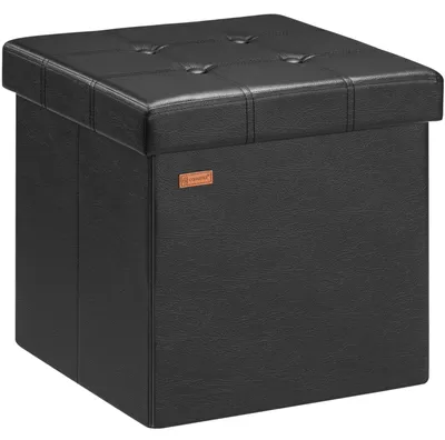 Immagine prodotto di Casaria Pouf Salvaspazio Portaoggetti 38x38x38 cm con Coperchio Rimovibile Sedile Imbottito 40 L
