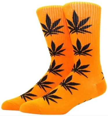 Immagine prodotto di CHPN – Calzini "Unkrautsocken" – Calzini – Regalo – Calzini – Arancione/Nero – Unisex – Taglia unica – 36–46