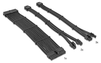 Obrázok produktu pre DeLOCK 84541, ATX (24-pin), ATX (24-pin), 0,3 m, Samec, Samica, Priamy