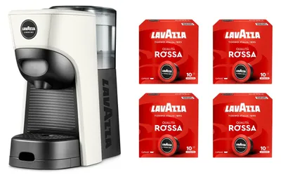 Obrázek produktu pro Kávovar Lavazza A Modo Mio Tiny Eco, bílý, s 64 kapslemi, espresso kávovar