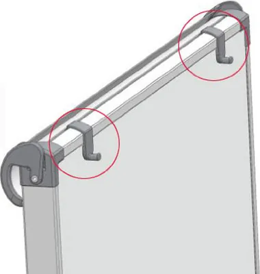 Produktbild von FRANKEN Zapfenblockhalter für Flipchart FC41 / FC81 2 Stück
