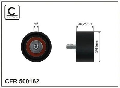 Produktbild von CAFFARO 500162 Umlenkrolle Keilrippenriemen 54mm passend für MERCEDES-BENZ C-Klasse Limousine (W204) E-Klasse Limousine (W211) C-Klasse T-modell