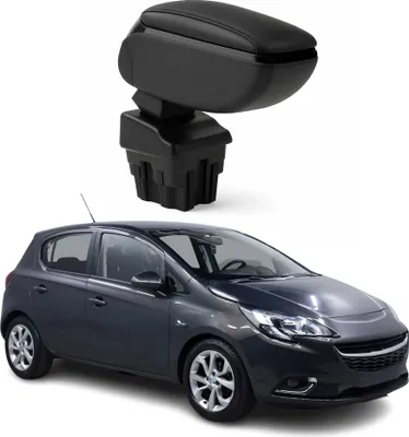 Image de Accoudoir pour Opel Corsa E Break 2014-2019 Vinyl Abs Noir Coulissant
