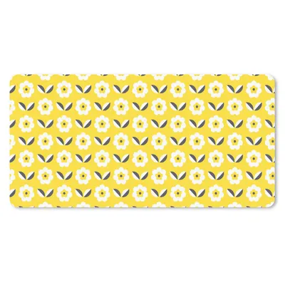 Produktbild von MuchoWow® Mauspad Mousepad Blume - Gelb - Muster - Sommer 60x30 cm - Mousepads - Maus Mat - Pad - Mausunterlage - Nachhaltig