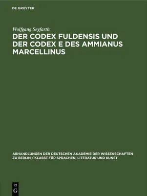 Produktbild von Der Codex Fuldensis und der Codex E des Ammianus Marcellinus