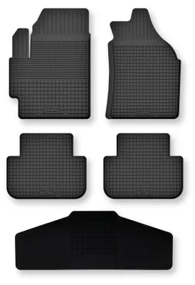 Zdjęcie produktu dla Dywaniki gumowe z tunelem do Mazda 5 II 2010- (minivan) – 5 szt., czarne, dobierane – Wielganizator Semi-Universal