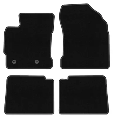Zdjęcie produktu dla Dywaniki samochodowe welurowe BASIC do: Toyota Corolla XI E16 (2013-2019, hatchback, sedan) czarne, z mocowaniami