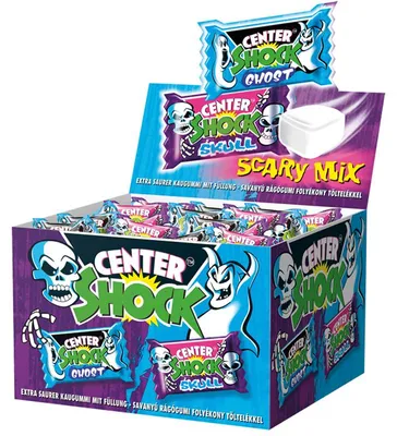 Zdjęcie produktu dla Center Shock Scary Mix extra saures Kaugummi 2 Grusel Motive 400g