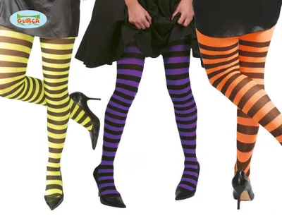 Produktbild von bunt gestreifte Strumpfhose für Frauen