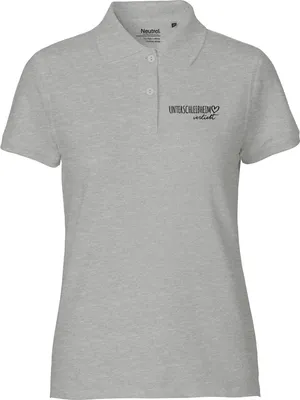 Produktbild von Huuraa Damen Polo Shirt Unterschleißheim verliebt S Sport Grey Bio Baumwolle Fairtrade Poloshirt Geschenkidee