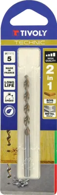 Image de Foret 2 en 1 HSS Bois/Métaux Technic 5x86MM - TIVOLY - 10804420