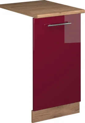 Produktbild von Geschirrspülblende Vicco Fame-Line Bordeaux Hochglanz 45 cm , AP Eiche, Model 54795