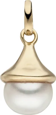 Produktbild von Anhänger 925 Silber gold vergoldet 1 Süßwasser Perle Perlenanhänger