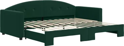 Productafbeelding van vidaXL Dagbed, uitschuifbaar, donkergroen, 90x200 cm, fluweel