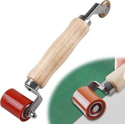 Produktbild von 2-in-1 Hitzebeständig 40mm Silikon und 6mm Messing Bodenwinkel Näheroller