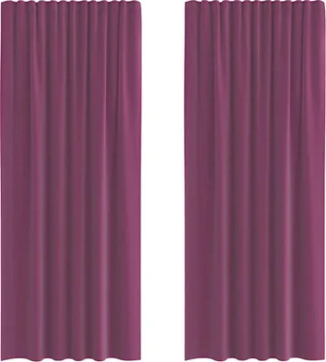 Produktbild von vidaXL Voile Vorhänge mit Stangentaschen 2 Stk. Lila