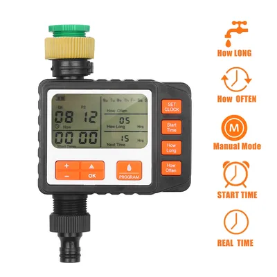 Produktbild von BXJ-009 Tropfbewaesserungs-Sets, digitaler Wasser-Timer, Wasserhahn-Schlauch-Timer, Bewaesserungssystem-Controller mit Verteilerschlauch, verstellbaren Duesen, automatisches Nebelkuehlungs-Bewaesserungsset fuer Garten, Rasen, Terrasse