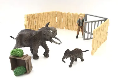 Produktbild von Schleich Wild Life: Zuhause für Elefanten 72111 Elephant Gehege Futter