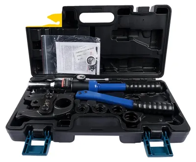 Image de Pince à sertir, construction en acier, conception de mors en forme de U, compatible avec les diamètres de tubes de 16, 20, 25 et 32 mm, adaptée aux tubes composites et en plastique, facile à utiliser avec des outils hydrauliques