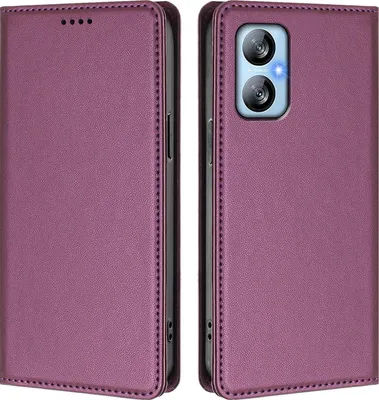 Produktbild von Handyhülle für Blackview A52 / A52 Pro, Kunstleder Klapphülle Stoßfeste Magnetische Hülle mit Ständer Lila