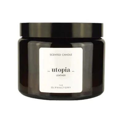 Image de The Olphactory - Bougie parfumée en verre « Utopia » (60 heures de combustion)