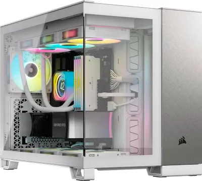 Produktbild von CORSAIR Geh mATX 2500X (Tempered Glass) White/Satin Grey