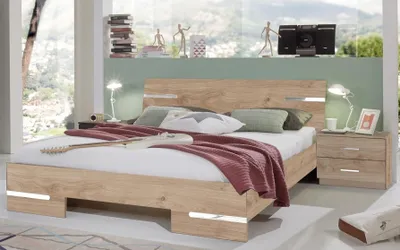 Produktbild von Schlafzimmer-Set >Anna< in ARTISAN EICHE NACHBILDUNG - 254x81x210cm (BxHxT)