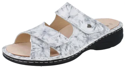 Produktbild von FINN COMFORT Melrose Damen Pantolette grau weiss Glattleder - Größe: 36