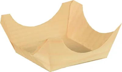 Image de Papstar Barquettes rectangulaires en bois pour fingerfood 2,5 x 6 x 6 cm 50 pièces