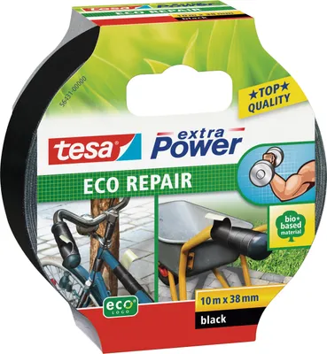 Produktbild von TESA 56431-00000, Schwarz, Bündelung, Handwerk, Kennzeichnung, Reparatur, Verstärkung, 10 m, 38 mm, 1 Stück(e)